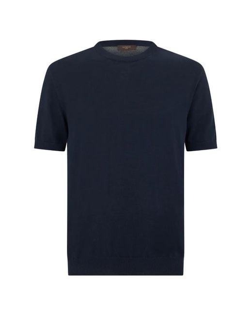 Slowear Blue Crew-Neck Short-Sleeve T-Shirt for men