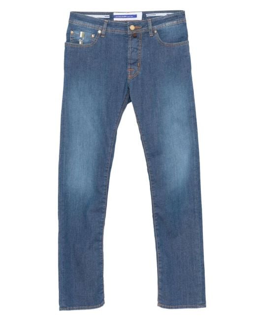 Jacob Cohen Blue Pocket-Detail Slim-Fit Jeans for men
