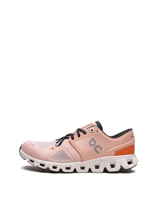 On Shoes Pink Cloud X 3 Running Shoe