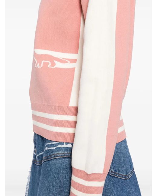 Maison Kitsuné Pink Flash Fox Jumper