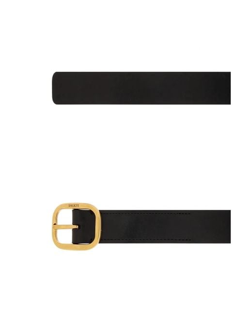 Loewe Black Rounded Leather Belt