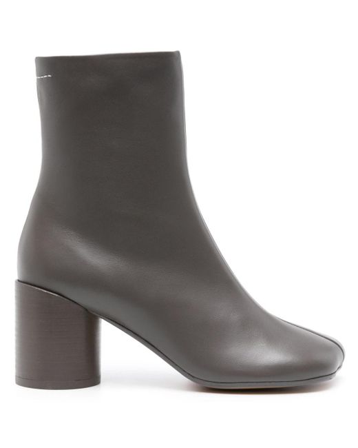 MM6 by Maison Martin Margiela Gray Anatomic 70mm Ankle Boots