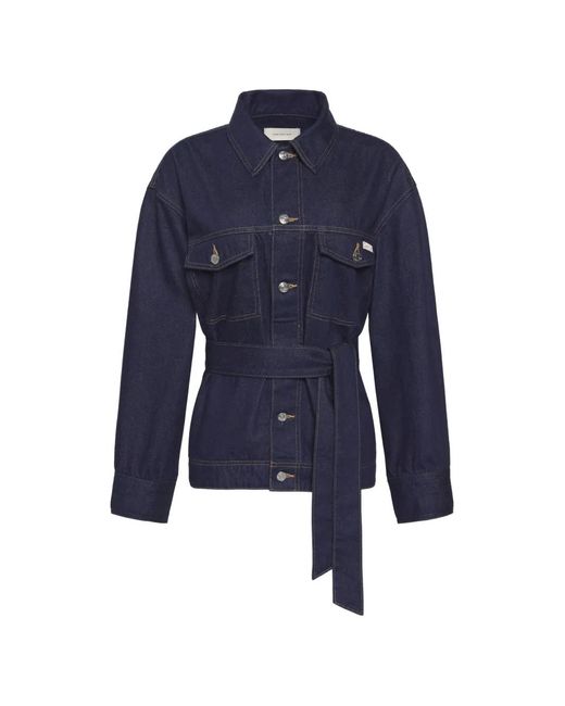 Calvin Klein Blue Veste Cintrée À Boutonnière