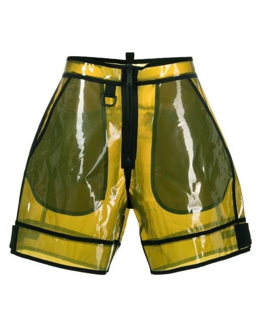 DSquared² Semi-transparente Shorts in Yellow für Herren