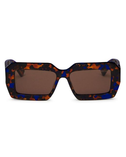Marcelo Burlon Brown Chilensis Rectangle-frame Sunglasses for men