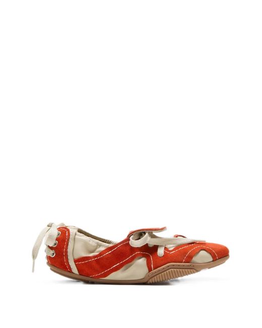Acne White Suede Lace-Up Shoes