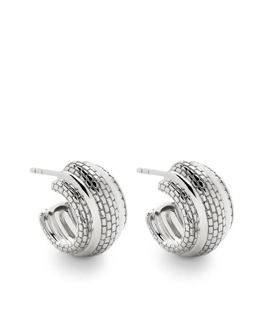 Monica Vinader White Small Heirloom Hoop Earrings