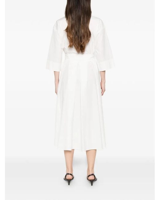 Weekend by Maxmara White Belted Midi Shirt Dress