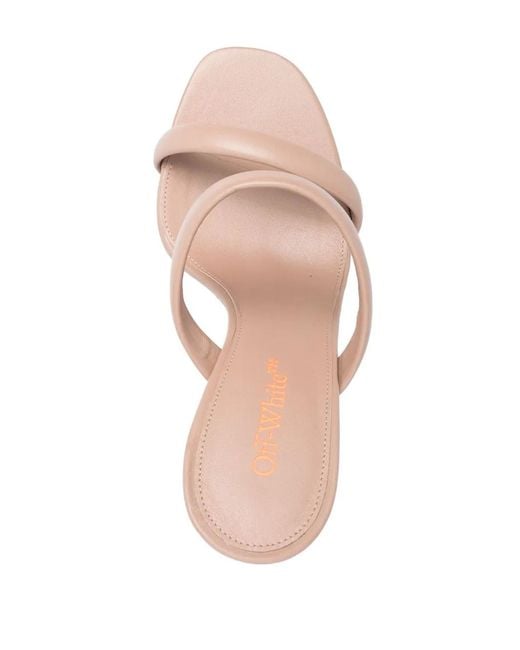 Off-White c/o Virgil Abloh Brown Pop Meteor 120mm Cut-out Mules