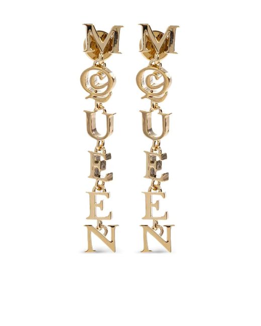 McQueen Metallic Brass Drop Earrings