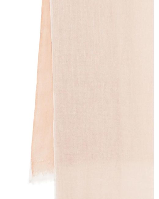 N.Peal Cashmere Natural Dip-Dye Cashmere Scarf