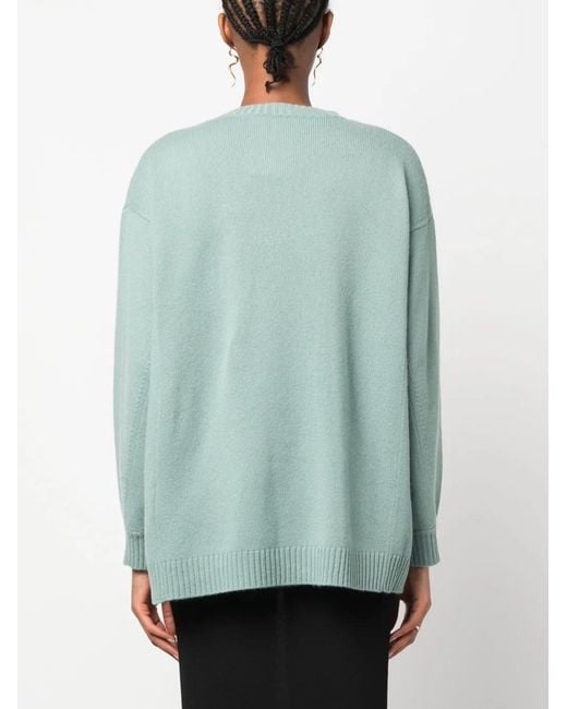 Max Mara Green Logo Wool Sweater
