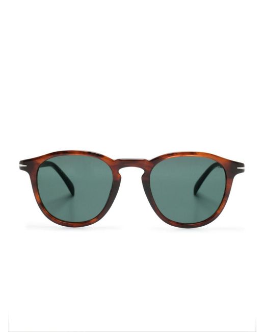 David Beckham Green Round-frame Sunglasses