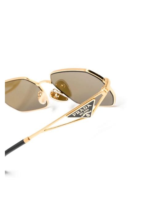 Prada Brown Sunglasses With Triangle Logo