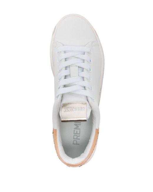 Premiata White Belle 6711 Leather Sneakers