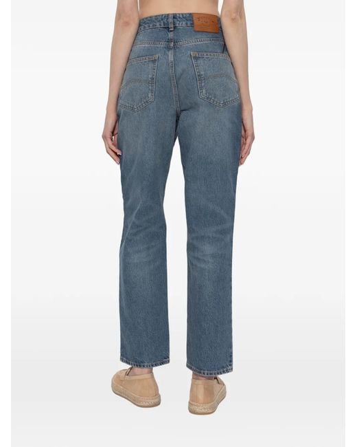 Emporio Armani Blue Pocket Cotton Straight-Leg Jeans