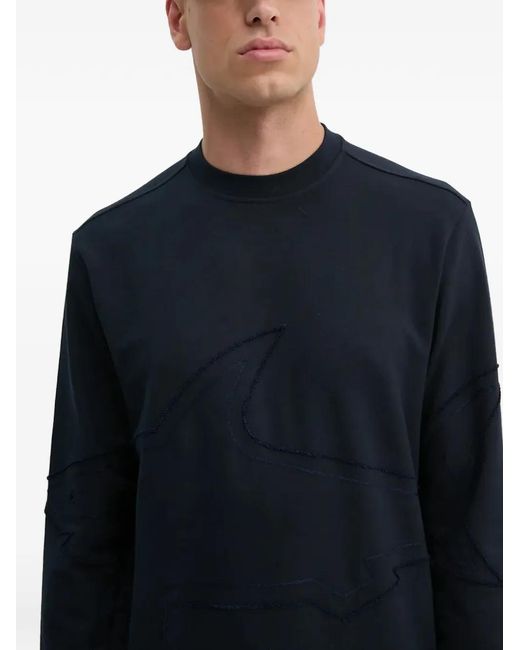 Paul & Shark Blue Logo-Embellishment Sweatshirt for men