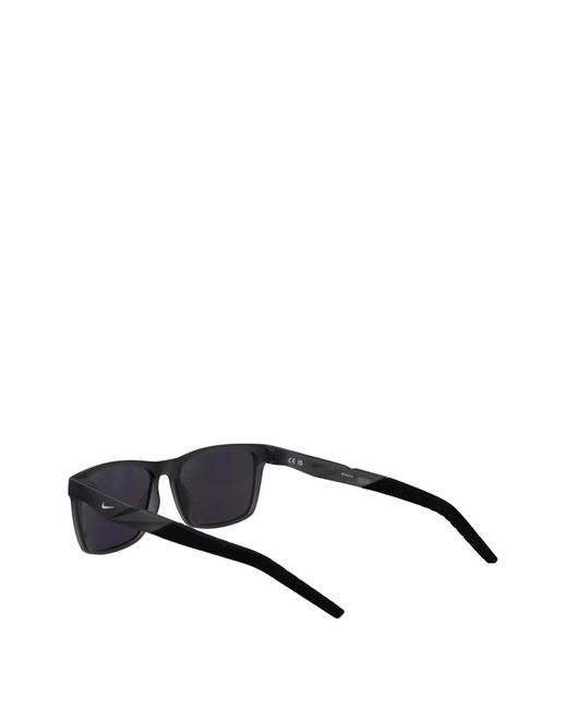Nike Gray Rectangle-Frame Mirrored Sunglasses for men