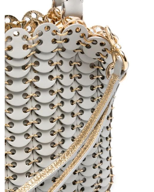 Rabanne White 1969 Disc-Embellished Tote Bag