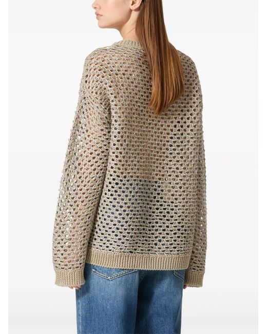 Valentino Garavani Natural Sequinned Sweater