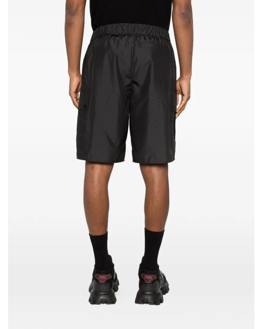 Bermudas Cargo Con Logo Moncler de hombre de color Black