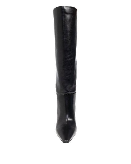 Versace Black V2025 Leather Boots