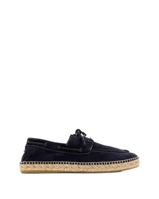 Forsa Blue Lace-Up Suede Espadrilles for men