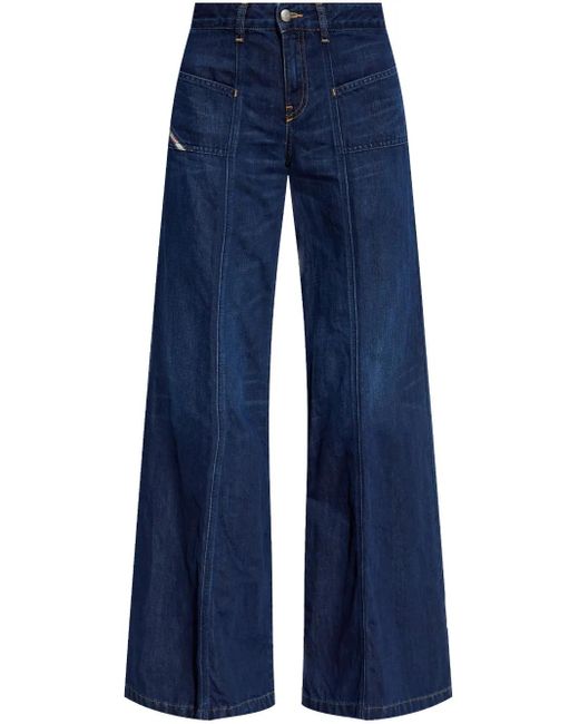 DIESEL Blue D-Akii Bootcut-Jeans