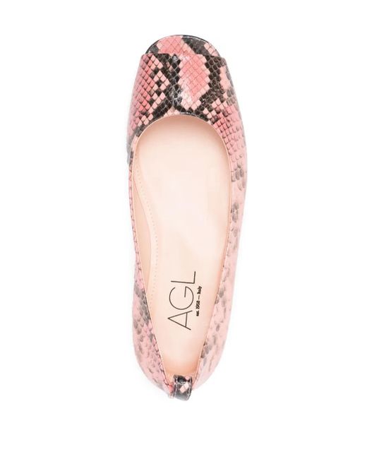 Agl Attilio Giusti Leombruni Pink Daria Ballerina Shoes