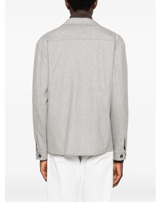 Eleventy Hemdjacke mit Klappentaschen in Gray für Herren
