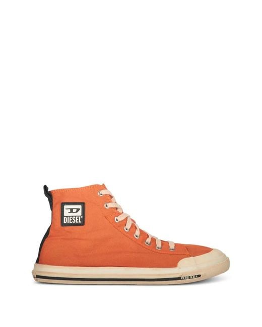 DIESEL Orange Baskets Montantes À Logo for men