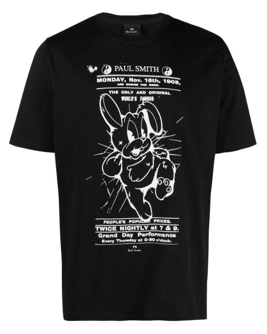PS by Paul Smith T-Shirt mit grafischem Print in Black für Herren