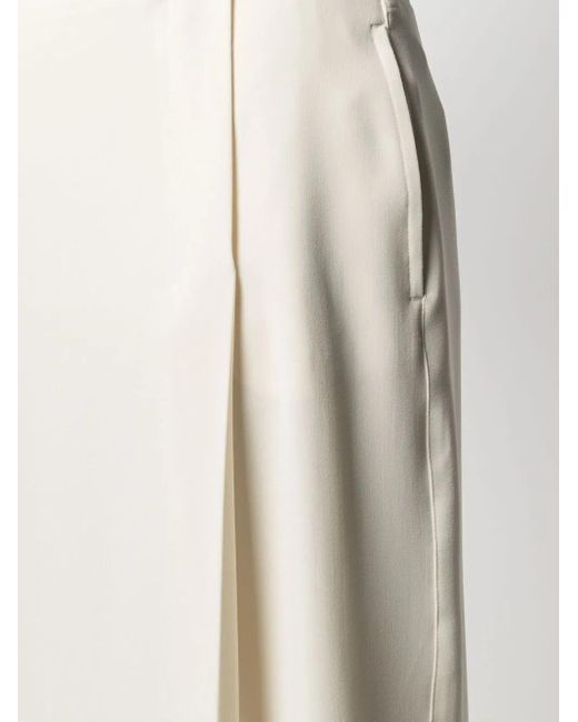 Aspesi White Wrap-Front Midi Skirt