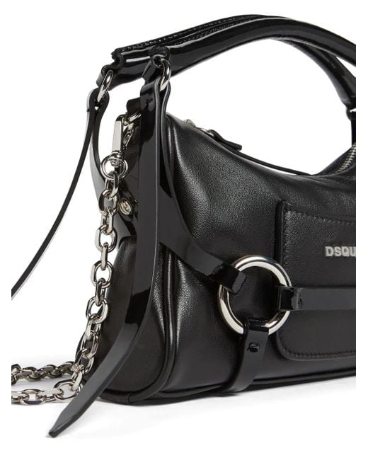 DSquared² Black Leather Shoulder Bag