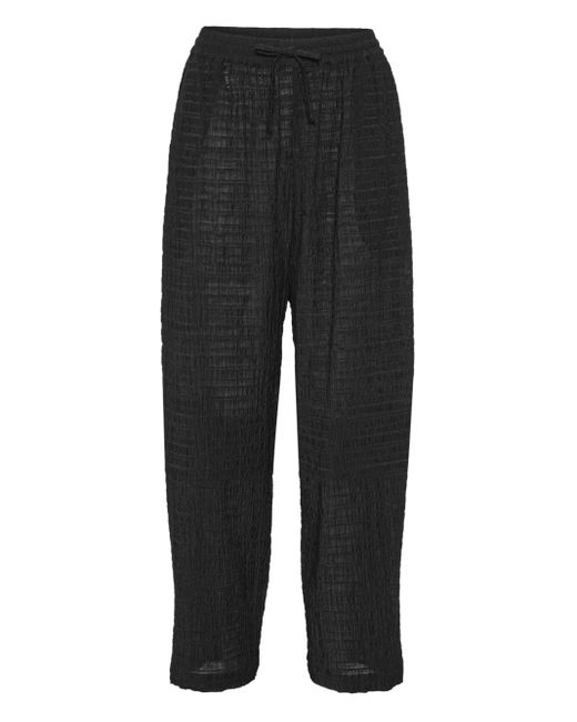 Henrik Vibskov Black Textured Drawstring Trousers