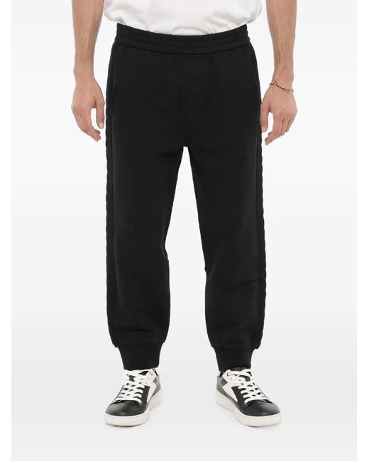 Neil Barrett Black Side-Stripe Track Pants for men