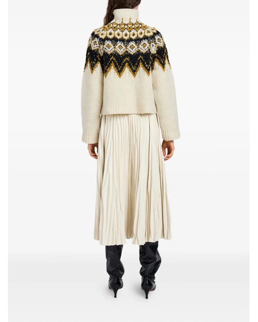 Proenza Schouler Black Lizzy Fairisle-Pattern Turtleneck Sweater