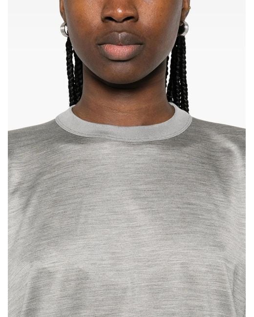 Carven Gray Silk T-Shirt