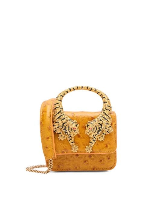 Roberto Cavalli Metallic Mini-Tasche Mit Eulenhenkel
