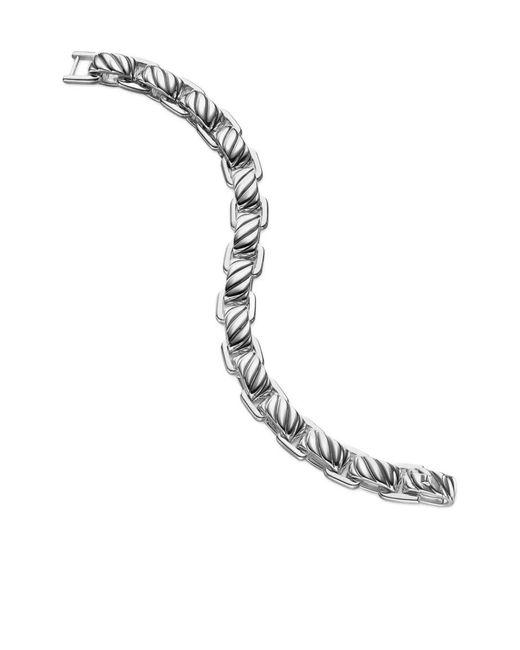 David Yurman White Sterling Cable-Link Bracelet for men