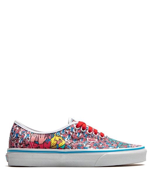 Vans Red Authentic "Where's Waldo" Sneakers