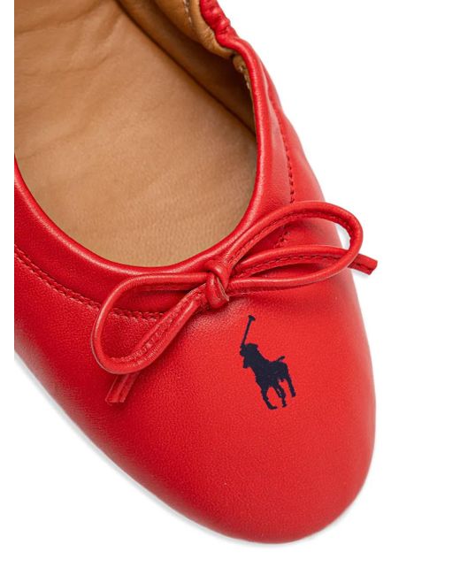 Polo Ralph Lauren Red The Pony Ballerina Shoes