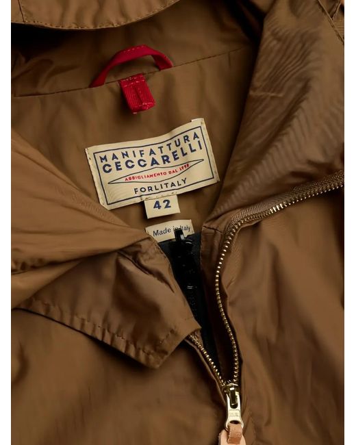Ceccarelli Brown Hooded Pocket Jacket for men