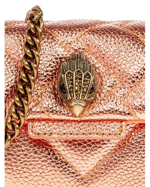 Kurt Geiger Pink Kensington 17 Quilted Leather Crossbody Bag