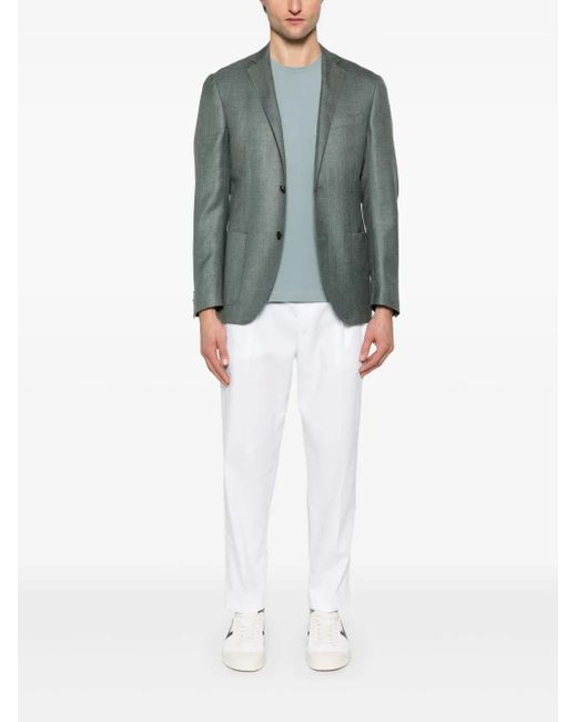 Corneliani Green Single-Breasted Blazer for men