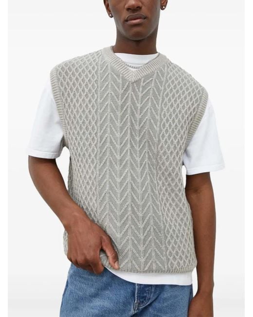 Chaleco con cuello en V Samsøe & Samsøe de hombre de color Gray