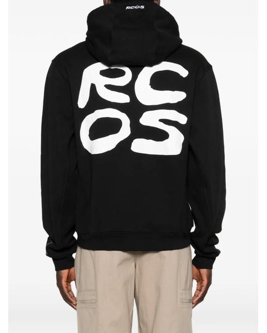 RC Outdoor Supply Black Logo-Print Hoodie for men