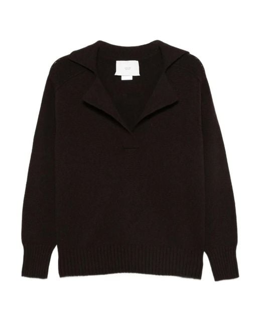 Vanisé Black Collared Sweater