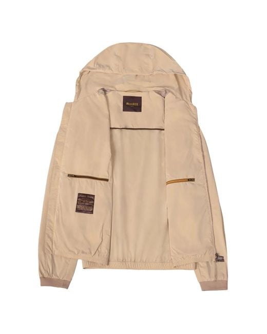Moorer Natural Albori Hooded Zip Jacket for men
