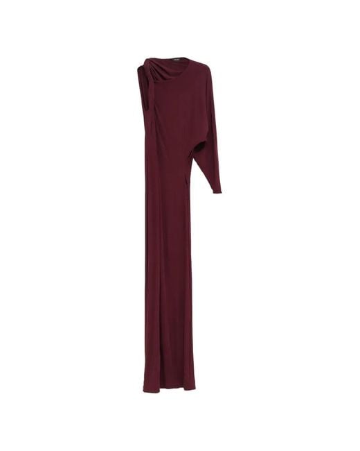 Atlein Purple Twisted Long Dress